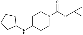 1-叔丁氧羰基-4-(环戊基氨基)哌啶 结构式
