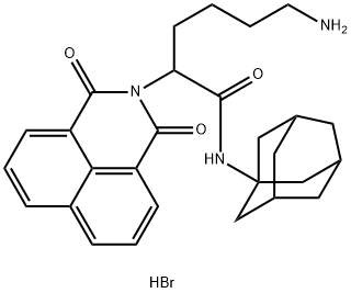 1H-Benz(de)isoquinoline-2(3H)-acetamide, alpha-(4-aminobutyl)-1,3-diox o-N-tricyclo(3.3.1.1(3,7))dec-1-yl-, monohydrobromide 结构式