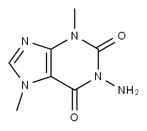 5-氨基-3,7-二甲基黄嘌呤 结构式