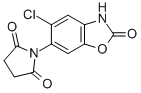 1-(5-Chloro-2,3-dihydro-2-oxo-6-benzoxazolyl)-2,5-pyrrolidinedione 结构式