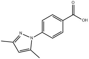 4-(3,5-二甲基-1H-吡唑-1-基)苯甲酸 结构式