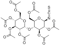 4-O-(2,3,4,6-四-O-乙酰基-BETA-D-吡喃葡萄糖基)-BETA-D-吡喃葡萄糖基异硫氰酸酯 2,3,6-三乙酸酯 结构式