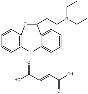 (+-)-N,N-Diethyl-11H-dibenzo(b,e)(1,4)dioxepin-11-ethanamine 结构式