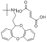 (+-)-N-t-Butyl-11H-dibenzo(b,e)(1,4)dioxepin-11-ethanamine fumarate 结构式