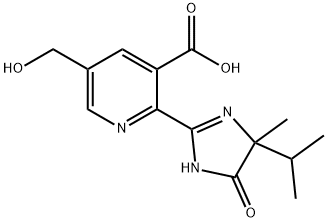 5-(hydroxymethyl)-2-(4-methyl-5-oxo-4-propan-2-yl-1H-imidazol-2-yl)pyridine-3-carboxylic acid
 结构式