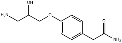 4-(3-Amino-2-hydroxypropoxy)phenylacetamide 结构式