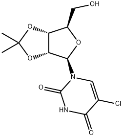 5-Chloro-2',3'-O-isopropylidene-D-uridine 结构式
