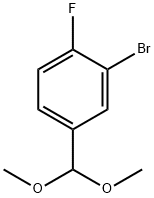 3-BROMO-4-FLUOROBENZALDEHYDE DIMETHYL ACETAL 结构式
