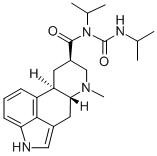 6-Methyl-N-(1-methylethyl)-N-(((1-methylethyl)amino)carbonyl)ergoline- 8-carboxamide 结构式