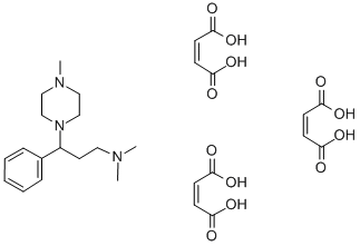 1-Piperazinepropanamine, gamma-phenyl-N,N,4-trimethyl-, (Z)-2-butenedi oate (1:3) 结构式