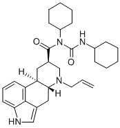 (8-beta)-N-Cyclohexyl-N-((cyclohexylamino)carbonyl)-6-(2-propenyl)ergo line-8-carboxamide 结构式