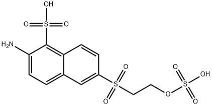 6-beta-乙基砜基硫酸酯-2-萘胺-1-磺酸 结构式