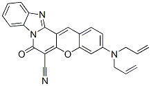 3-(diallylamino)-7-oxo-7H-[1]benzopyrano[3',2':3,4]pyrido[1,2-a]benzimidazole-6-carbonitrile 结构式