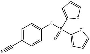 4-Cyanophenyl di-2-furanylphosphinate 结构式
