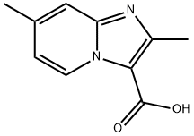 2,7-二甲基咪唑并[1,2-A]吡啶-3-羧酸 结构式