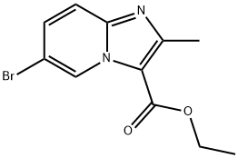 乙基 6-溴-2-甲基咪唑并[1,2-A]吡啶-3-羧酸酯 结构式
