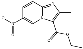 2-甲基-6-硝基-咪唑并[1,2-A]吡啶-3-羧酸乙酯 结构式