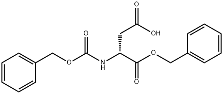 N-苄氧羰基-D-天冬氨酸1-苄酯 结构式