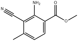 Benzoic acid, 2-amino-3-cyano-4-methyl-, methyl ester (9CI) 结构式