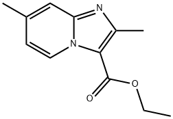 2,7-二甲基咪唑并[1,2-A]吡啶-3-羧酸乙酯 结构式