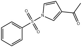 3-乙酰-1-(苯磺酰基)吡咯 结构式