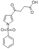 4-氧-4-[1-(苯磺酰基)-1H-吡咯-3-基]丁酸 结构式