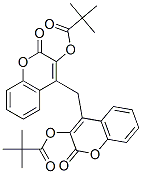 [4-[[3-(2,2-dimethylpropanoyloxy)-2-oxo-chromen-4-yl]methyl]-2-oxo-chr omen-3-yl] 2,2-dimethylpropanoate 结构式