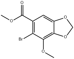 6-BROMO-7-METHOXY-BENZO[1,3]DIOXOLE-5-CARBOXYLIC ACID METHYL ESTER 结构式