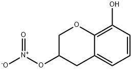 3,4-Dihydro-2H-1-benzopyran-3,8-diol 3-nitrate 结构式