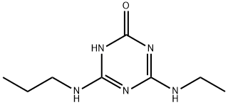 1,3,5-Triazin-2(1H)-one, 4-(ethylamino)-6-(propylamino)- 结构式
