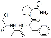 (2S)-1-[(2S)-2-[[(2S)-2-[(2-chloroacetyl)amino]propanoyl]amino]-3-phen yl-propanoyl]pyrrolidine-2-carboxamide 结构式