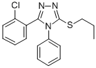 3-(2-Chlorophenyl)-4-phenyl-5-(propylthio)-4H-1,2,4-triazole 结构式