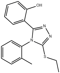 2-(5-(Ethylthio)-4-(2-methylphenyl)-4H-1,2,4-triazol-3-yl)phenol 结构式