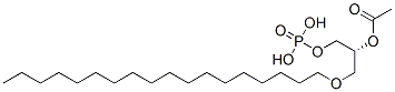 1-O-octadecyl-2-acetyl-sn-glycerol-3-phosphate 结构式