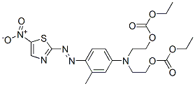 N,N-Bis[2-(ethoxycarbonyloxy)ethyl]-3-methyl-4-(5-nitrothiazol-2-ylazo)aniline 结构式