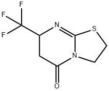 5-Oxo-7-trifluoromethyl-2,3,6,7-tetrahydro-5H-thiazolo(3,2-a)pyrimidin e 结构式