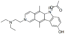 2-[2-(diethylamino)ethyl]-9-hydroxy-5,11-dimethyl-6H-pyrido[4,3-b]carbazolium acetate 结构式