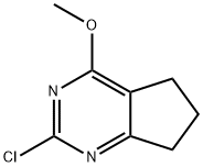 2-氯-4-甲氧基-6,7-二氢-5H-环戊二[D]嘧啶 结构式