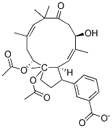 [(1R,2R,3R,4Z,9R,10Z,12S,13S,14R)-1,2-diacetyloxy-9-hydroxy-3,6,6,10,1 4-pentamethyl-7-oxo-13-bicyclo[10.3.0]pentadeca-4,10-dienyl] benzoate 结构式