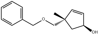 2-Cyclopenten-1-ol,4-methyl-4-[(phenylmethoxy)methyl]-,(1S,4S)-(9CI) 结构式