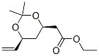 1,3-Dioxane-4-aceticacid,6-ethenyl-2,2-dimethyl-,ethylester,(4R,6S)-(9CI) 结构式