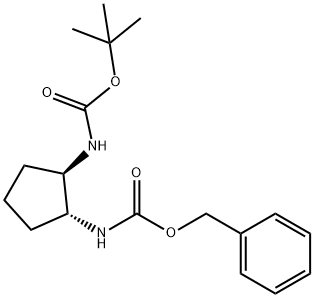苄基叔丁基 ((1R,2R)-环戊烷-1,2-二基) 二氨基甲酸酯 结构式