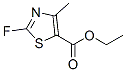 2-氟-4-甲基噻唑-5-羧酸乙酯 结构式