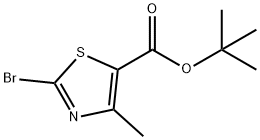 2-溴-4-甲基噻唑-5-羧酸叔丁酯 结构式