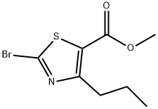 5-Thiazolecarboxylicacid,2-bromo-4-propyl-,methylester(9CI) 结构式