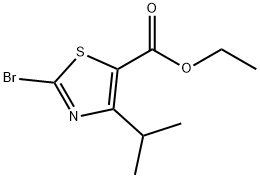 2-溴-4-异丙基噻唑-5-羧酸乙酯 结构式
