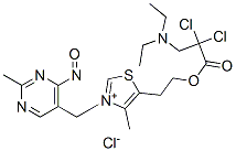 3-(2,2-dichlorodiethyl)aminopropionic acid oxythiamine ester 结构式