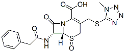 [6R-(6alpha,7beta)]-3-[[(1-methyl-1H-tetrazol-5-yl)thio]methyl]-8-oxo-7-(phenylacetamido)-5-thia-1-azabicyclo[4.2.0]oct-2-ene-2-carboxylic acid 5-oxide 结构式