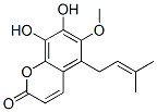 7,8-Dihydroxy-6-methoxy-5-(3-methyl-2-butenyl)-2H-1-benzopyran-2-one 结构式