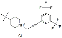 1-[3-[3,5-bis(trifluoromethyl)phenyl]-2-propynyl]-4-(tert-butyl)piperidinium chloride 结构式